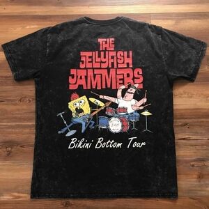 Nickelodeon Spongebob Bikini Bottom Tour Graphic Short Sleeve Top Size Large